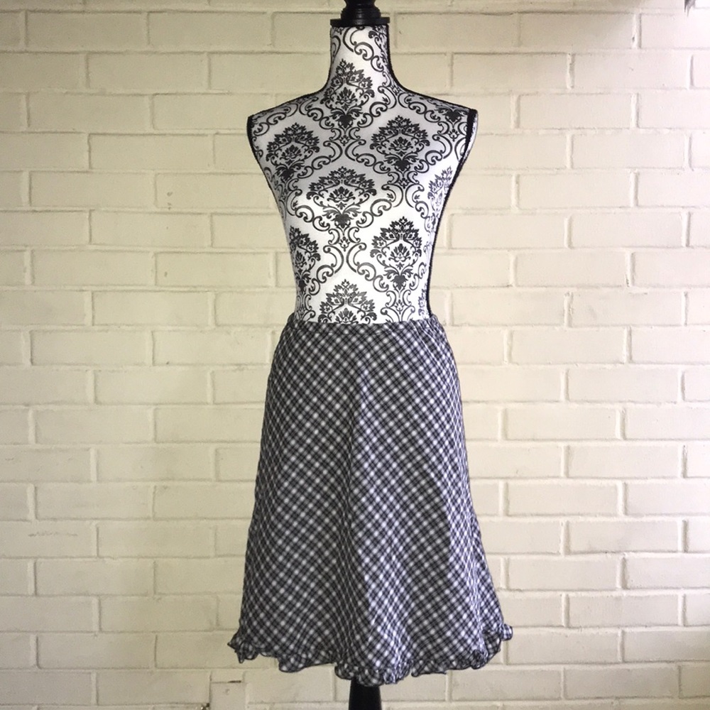 Max Studio Black/White Midi Skirt